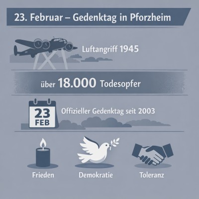 23. Februar in Pforzheim: Gedenktag an die Opfer des Luftangriffs